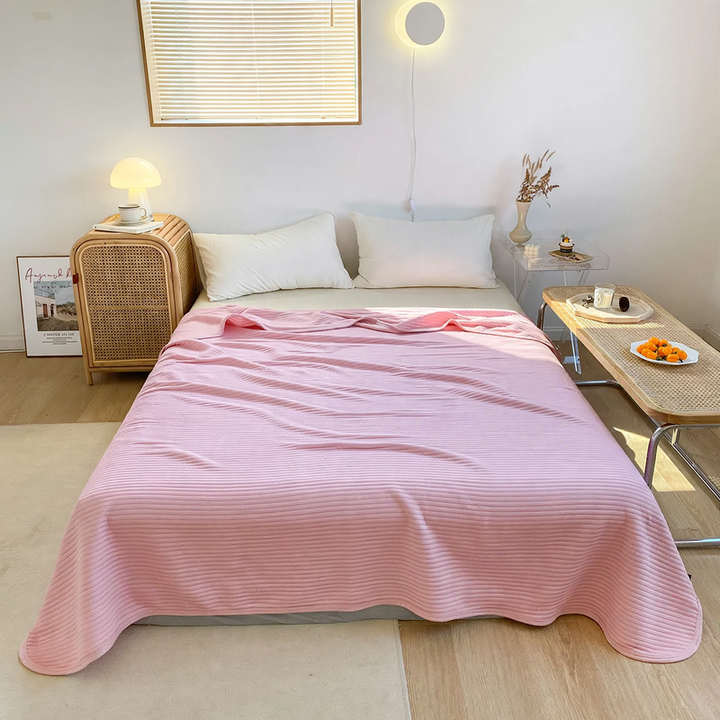 Cotton summer blanket, machine washable