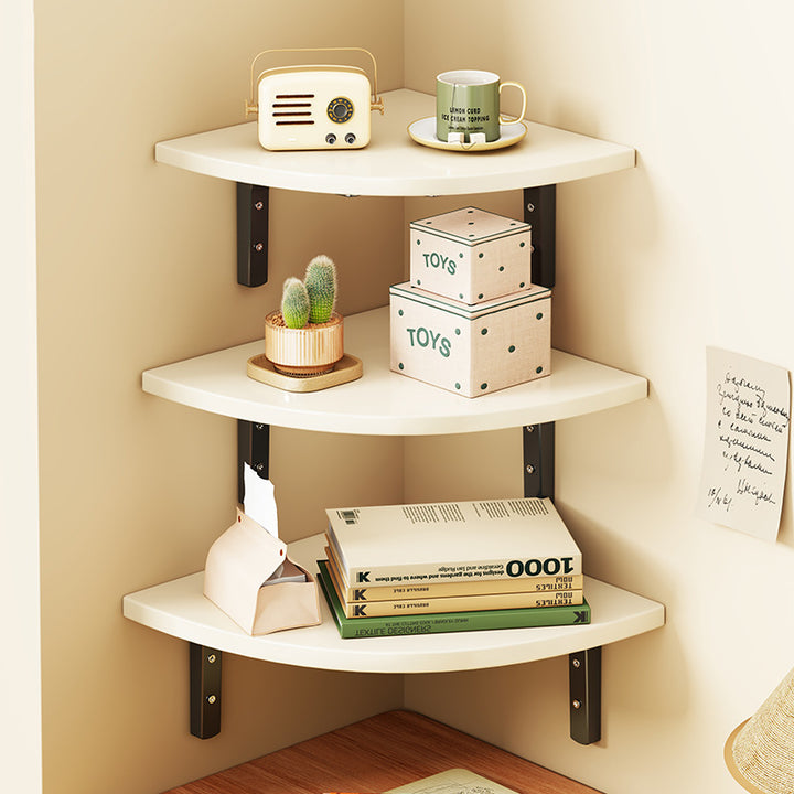 Corner shelf, multi-tiered