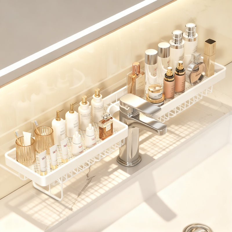 Bathroom shelf for sink without drilling