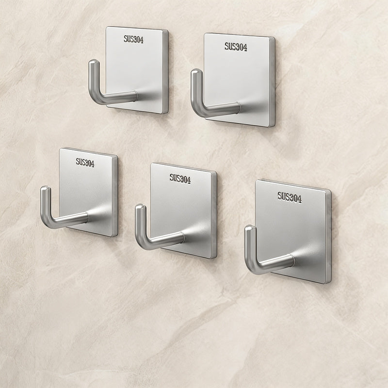Stainless steel adhesive hooks with strong hold