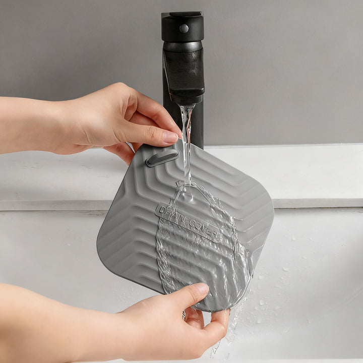 Silicone floor drain cover against odor backflow