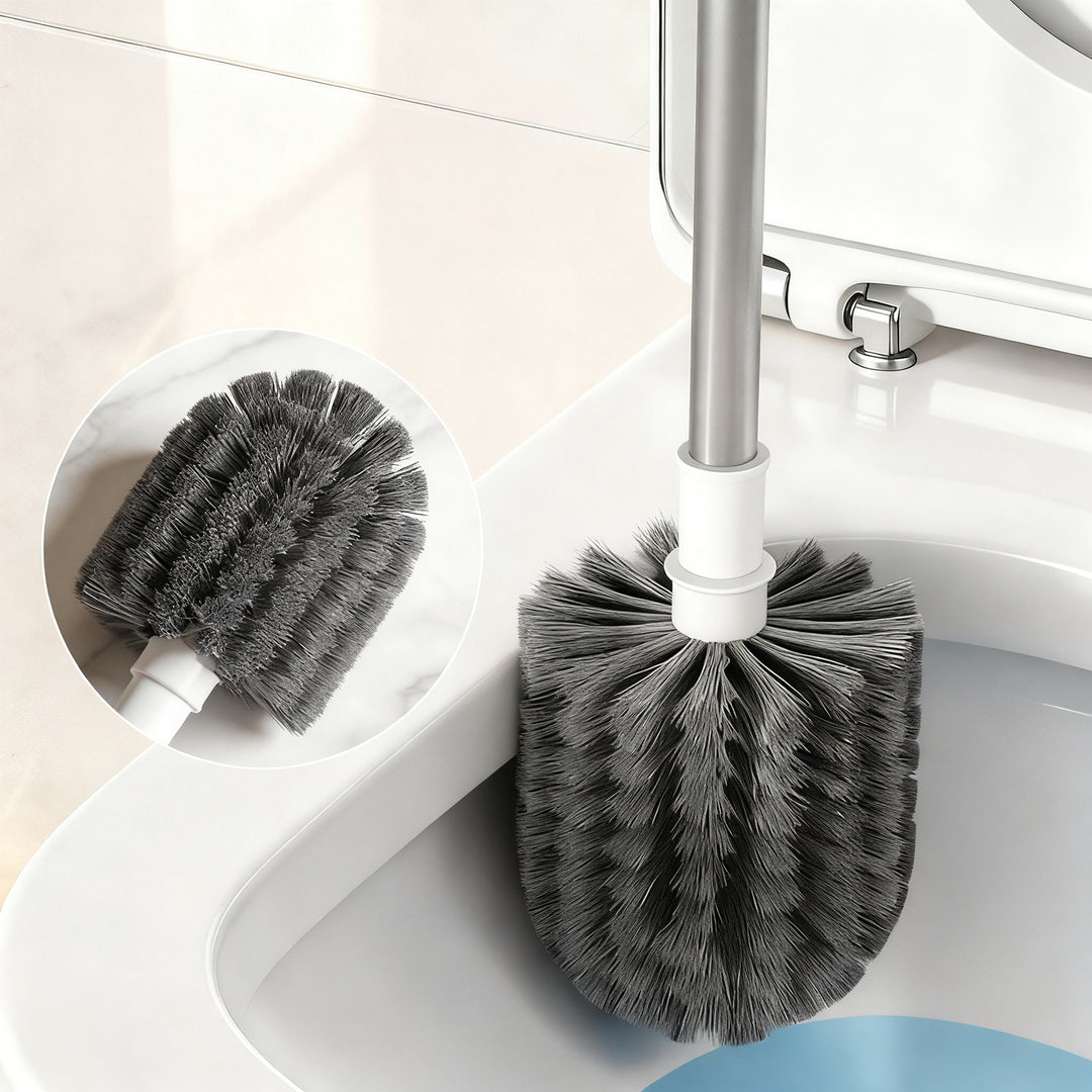 Toilet brush with wall holder