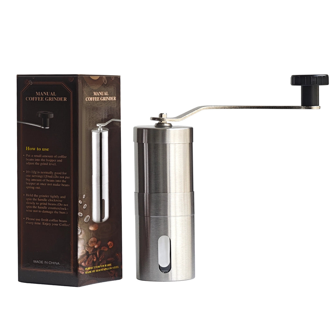Hand coffee grinder with CNC grinding mechanism and brush