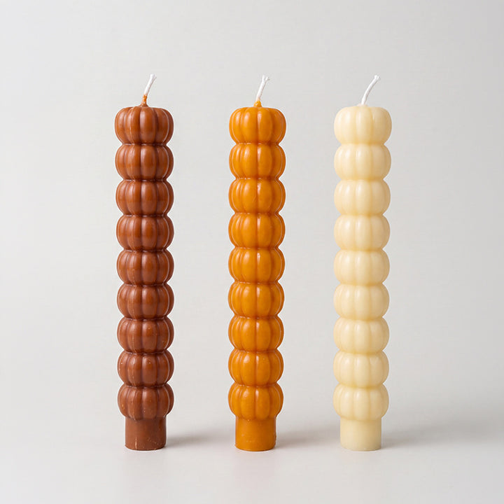 Handcrafted pumpkin scented candle with long stick