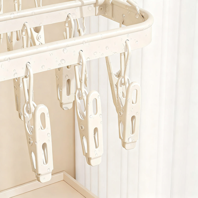 Aluminum clothes dryer with clips