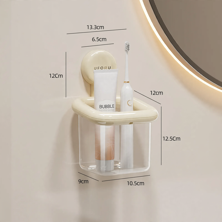 Wall-mounted storage basket with suction cup, model DA1426