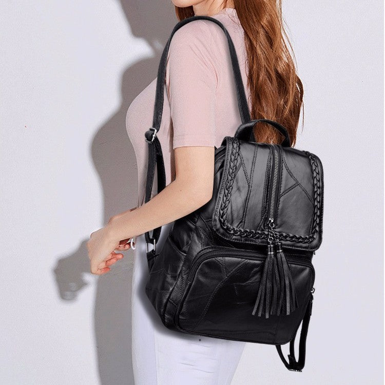 Backpack PU, waterproof, with pendants