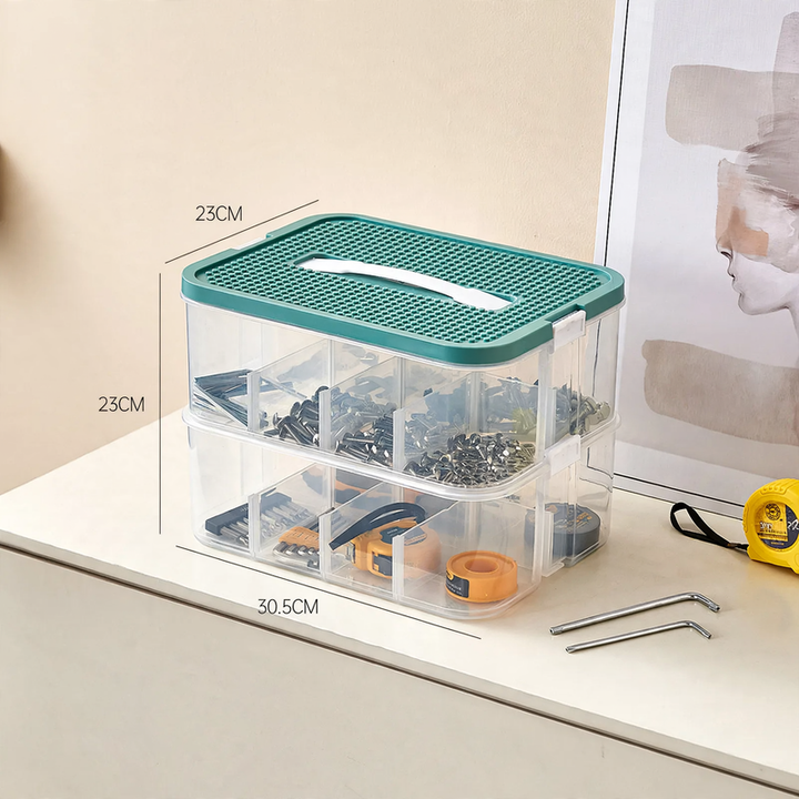 Organizer box with compartments, stainless steel, model yz-3271-2