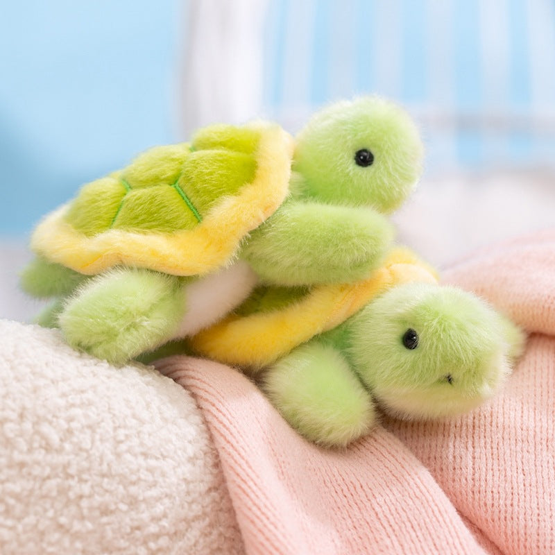Plush turtle with magnetic back