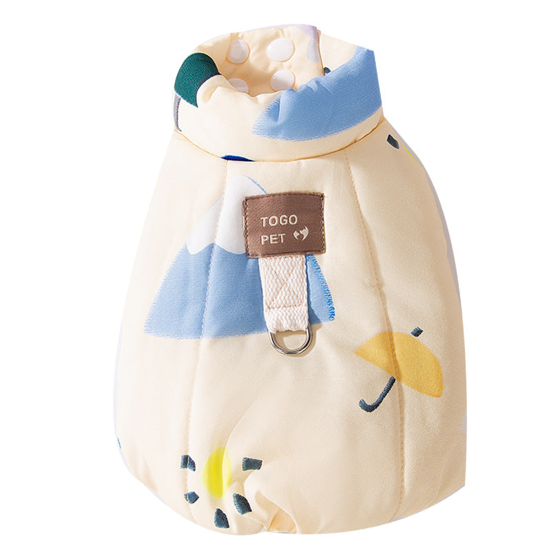 Polyester vest for pets with print