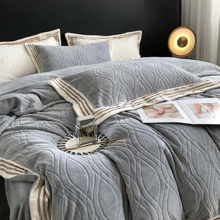 Bedding set made of milk fleece, 4-piece, winter