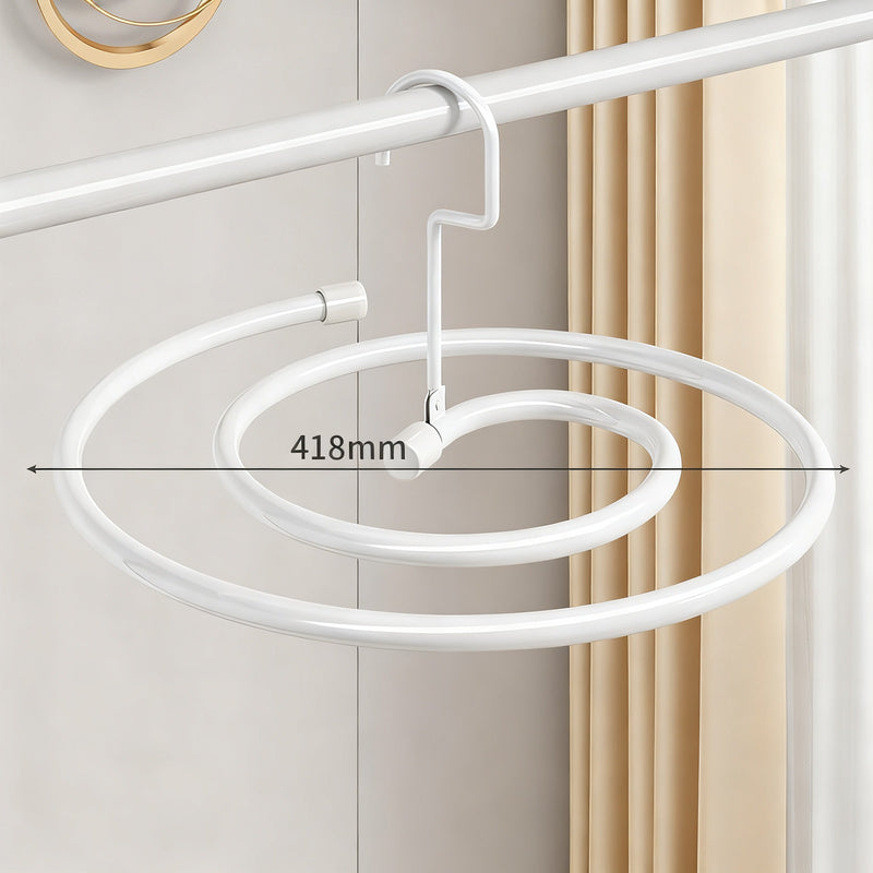 Clothes dryer spiral-shaped, round or oval