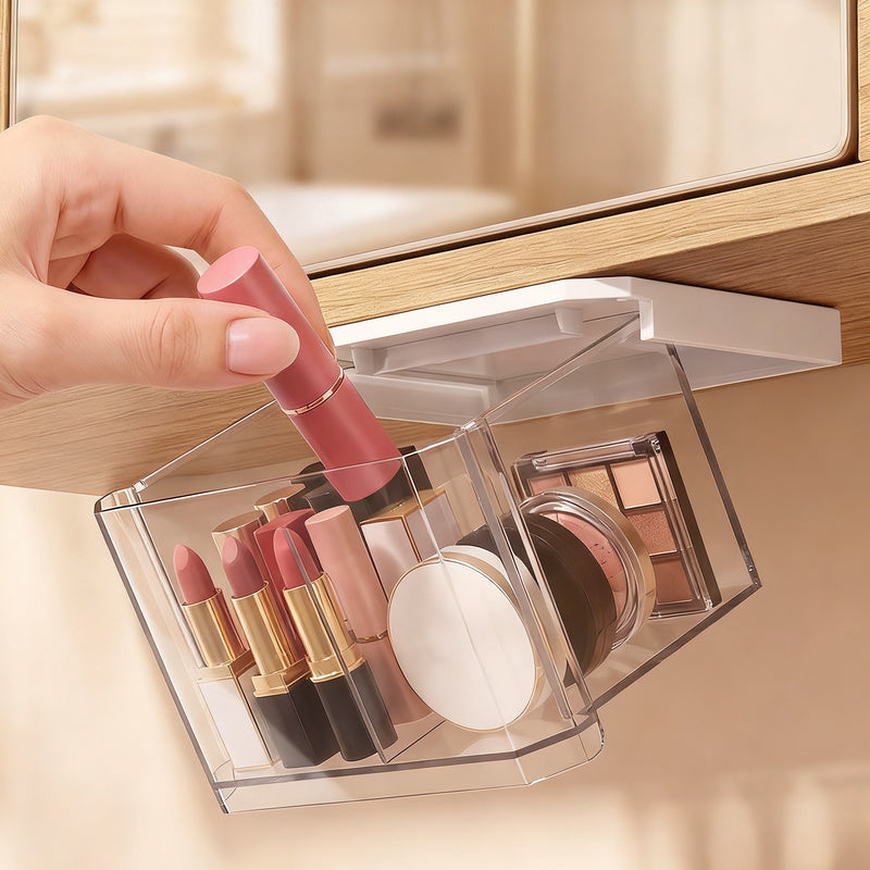 Drawer storage box, transparent