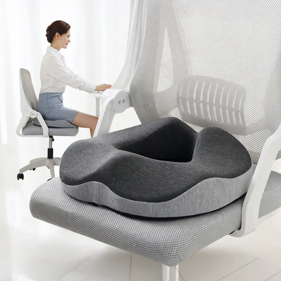 Ergonomic seat cushion made of memory foam