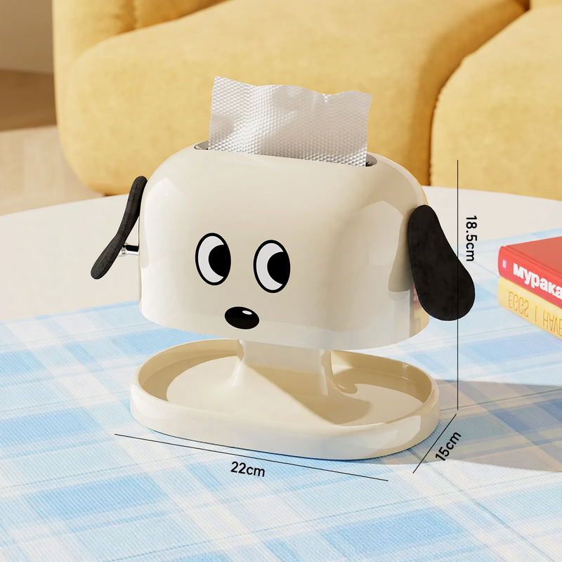 Plastic Tissue Box with Storage, Model DD2547