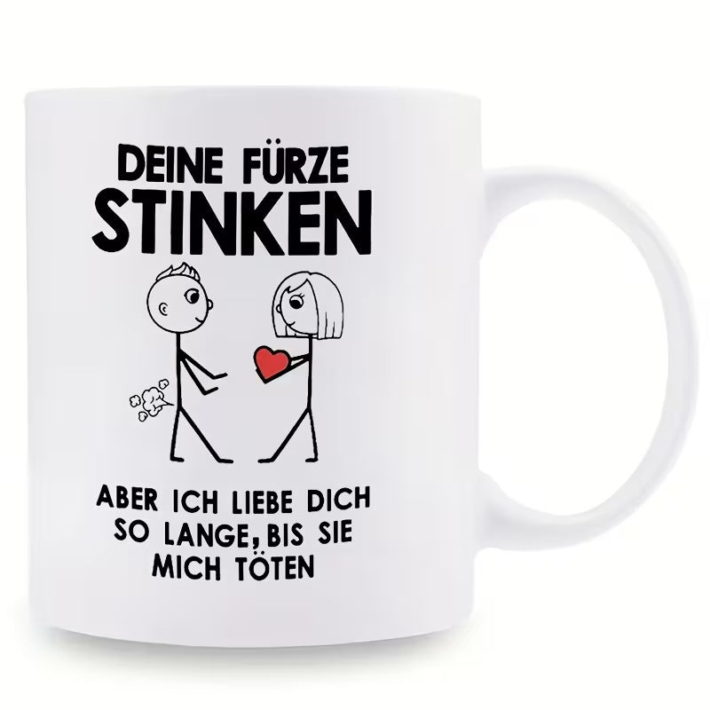 Ceramic mug with design, 301–400 ml