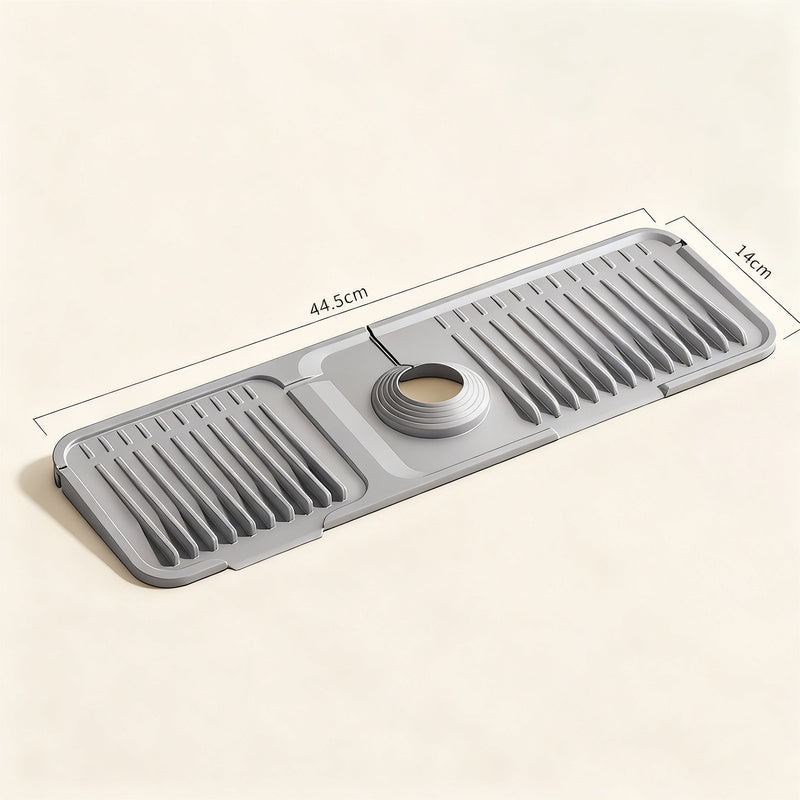 Silicone draining mat for faucet