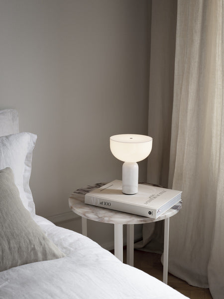 Mushroom-shaped table lamp, marble, LED, touch switch
