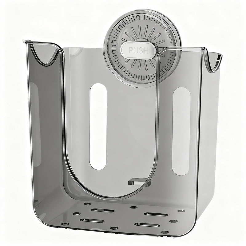 Wall-mounted paper towel holder with suction cup