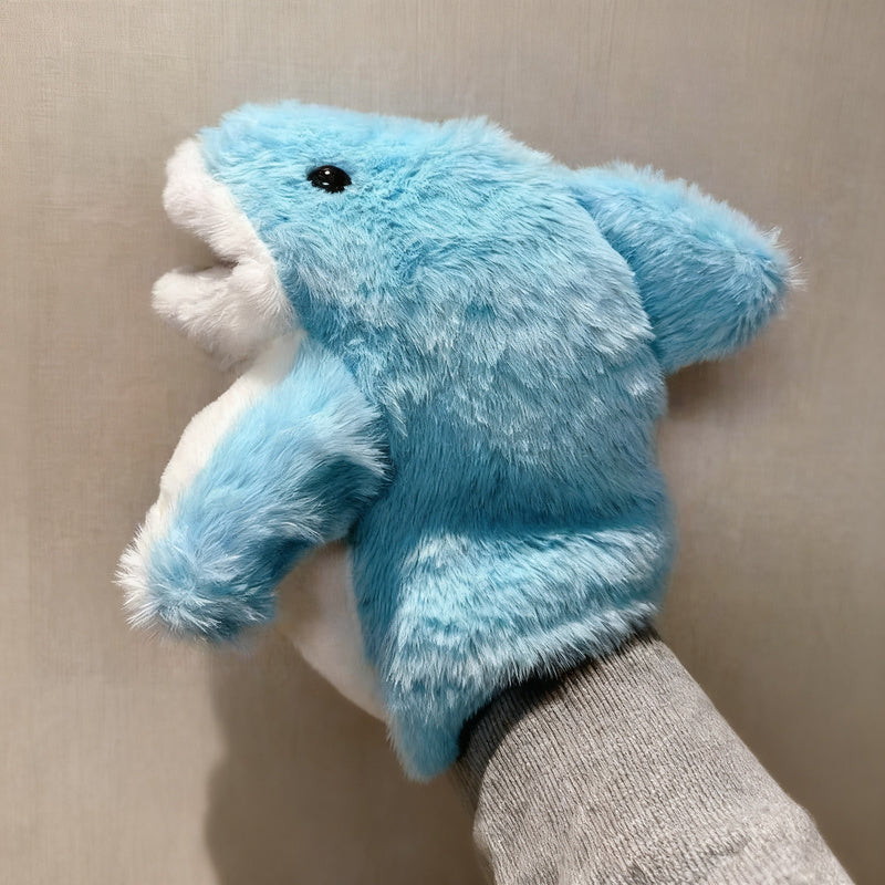 Hand puppet shark with movable arms