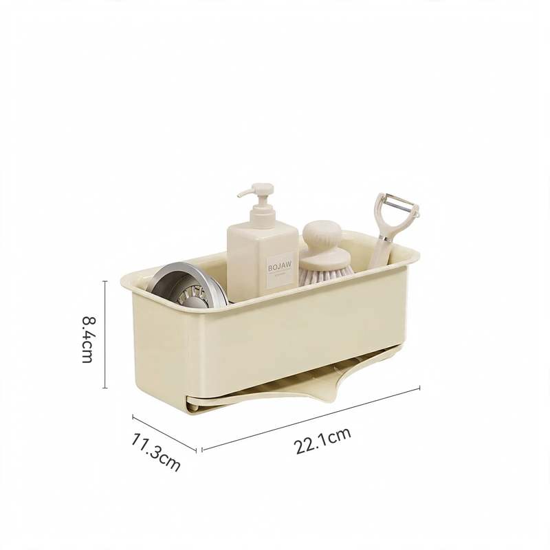 Kitchen drying rack with drip tray, wall mountable