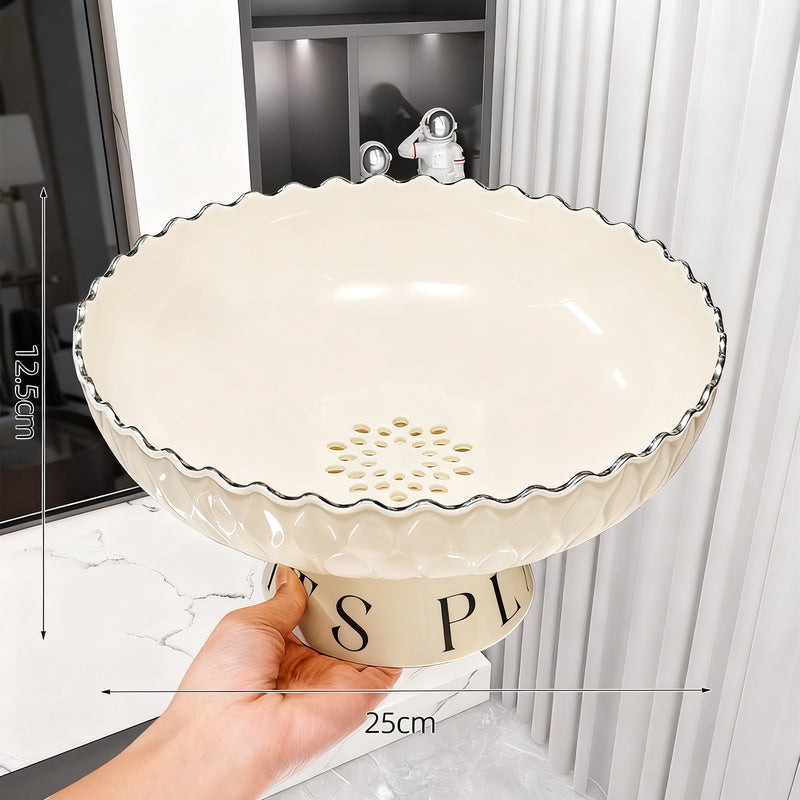 Plastic fruit bowl, solid color, modern