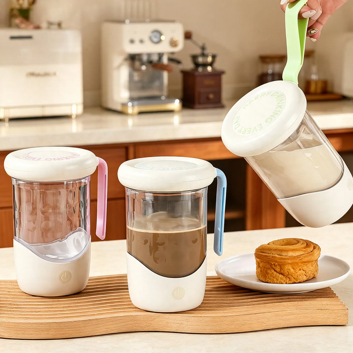Portable electric mixing mug, 550 ml, with handle