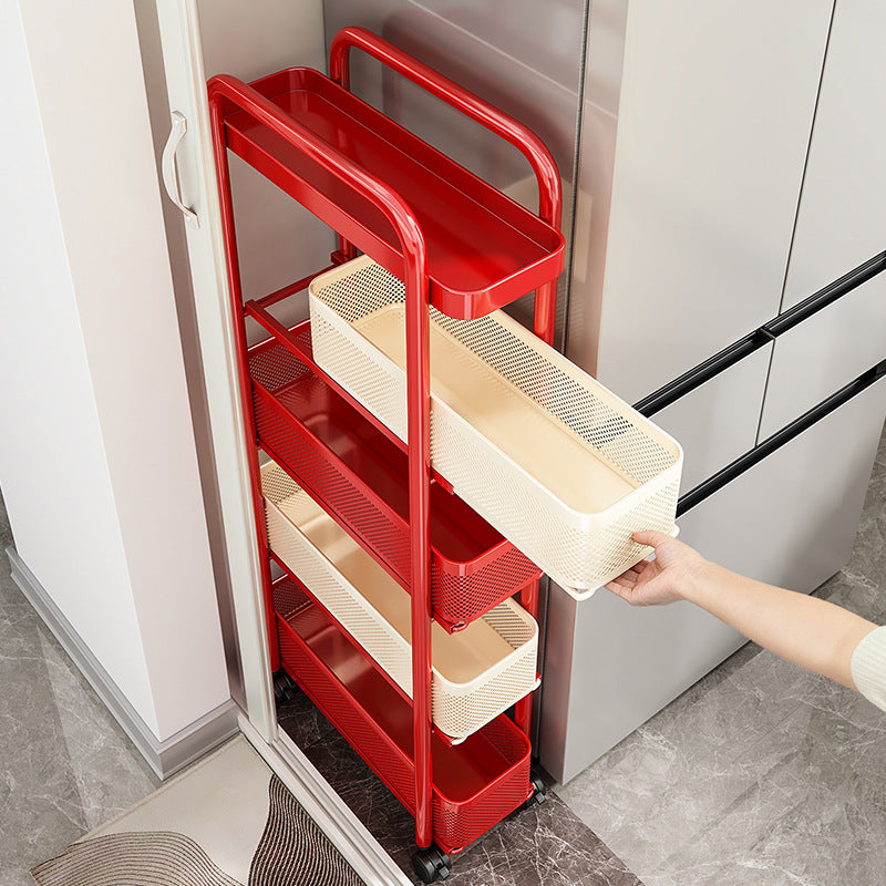 Narrow shelf for niches and gaps made of iron