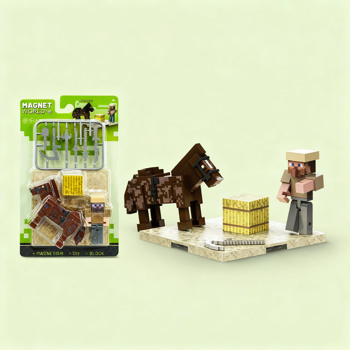 Magnetic building blocks, plastic, children's toy