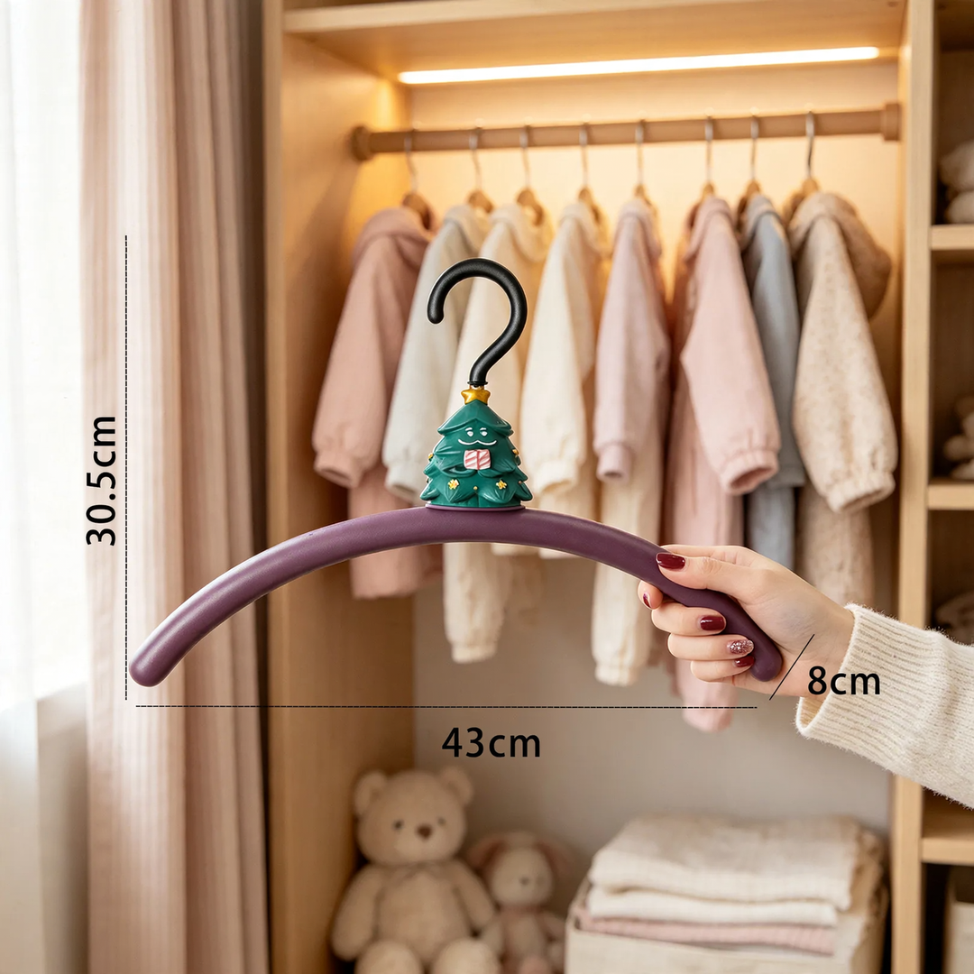 Clothes hanger, Christmas tree shape, non-slip, ABS
