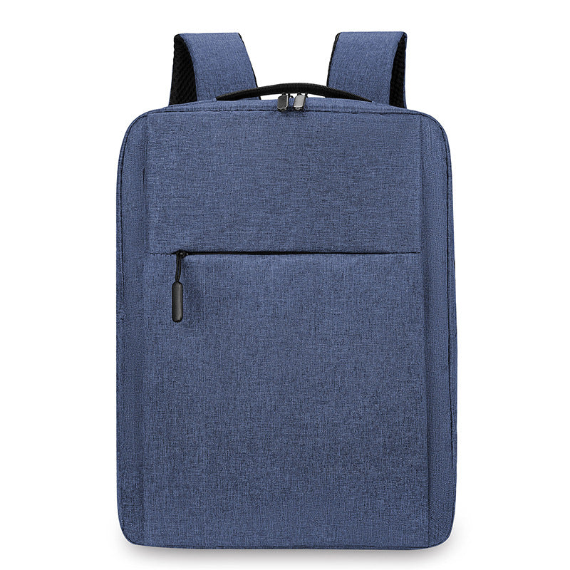 Expandable canvas backpack with USB, up to 20 L, 16 inch