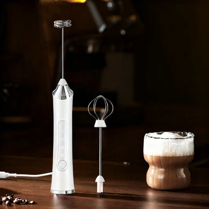 Electric milk frother, USB-C, multiple functions