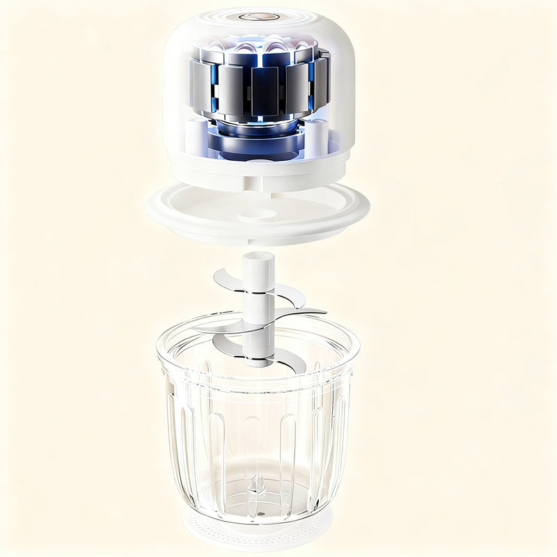 Electric garlic chopper, portable