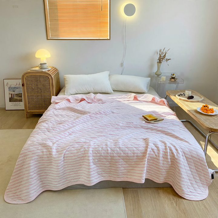 Cotton summer blanket, machine washable