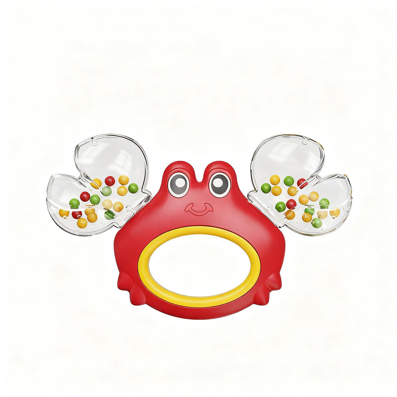 Baby rattle and teething ring, 0–3 years
