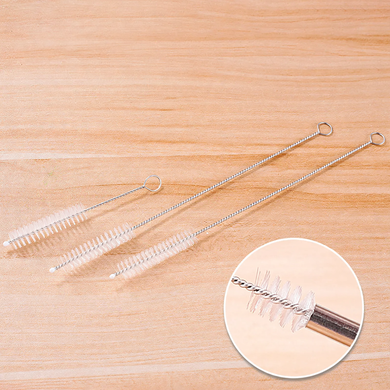 Stainless steel straw brush, short and long