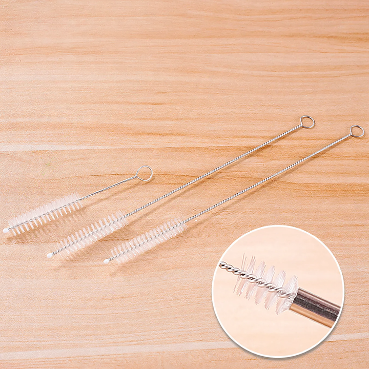Stainless steel straw brush, short and long