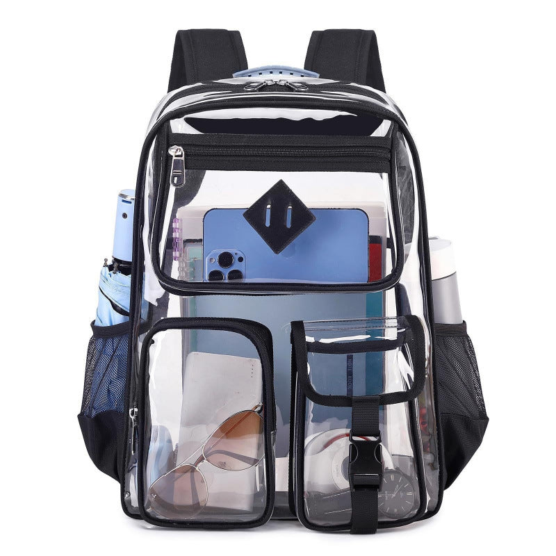Transparent PVC Backpack, 43×17×35 cm