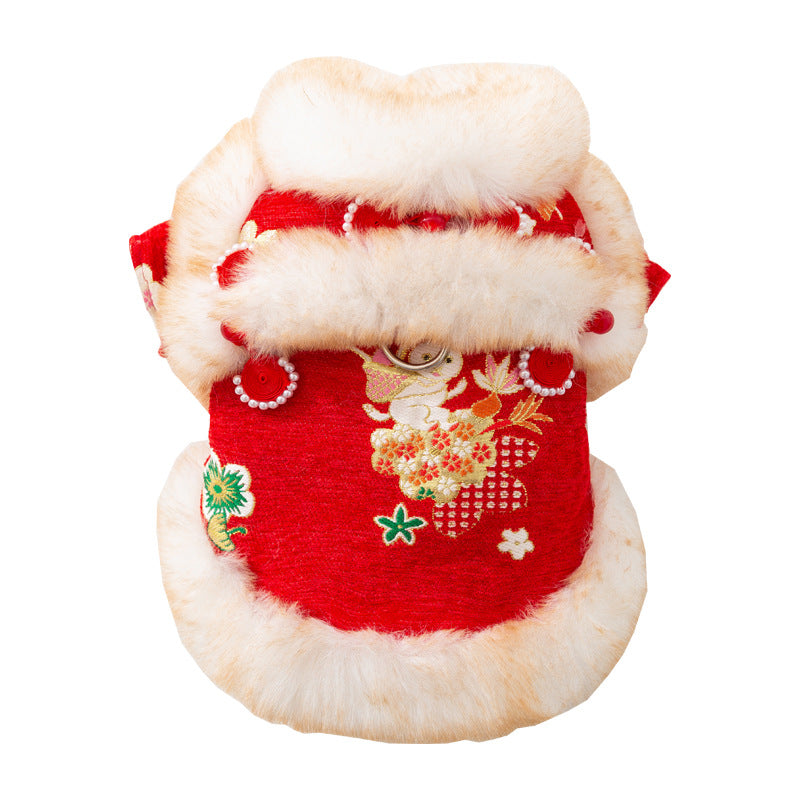 Chinese winter jacket for cats and dogs
