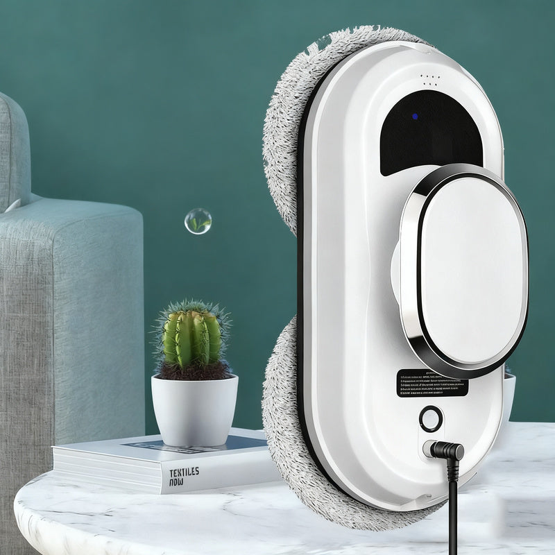 Window cleaning robot with spray function