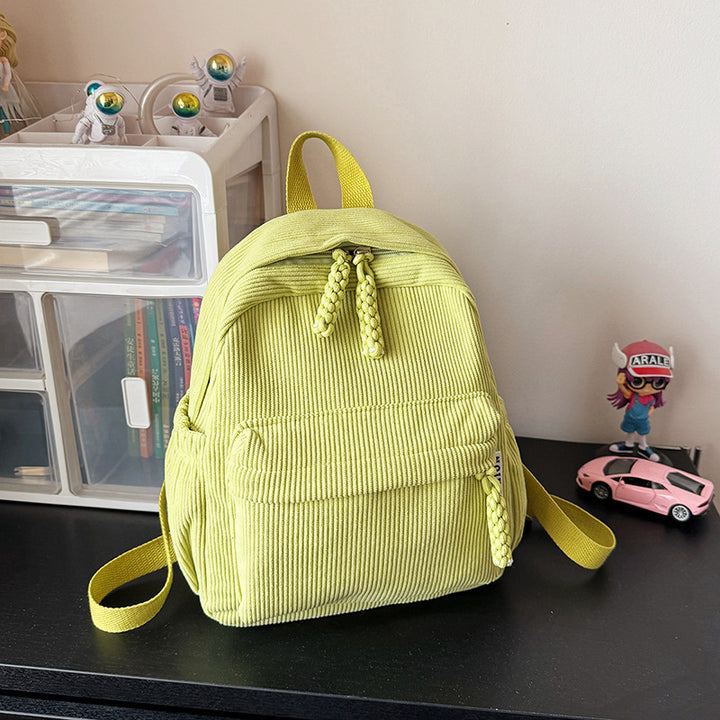 Large PU backpack, light, solid color