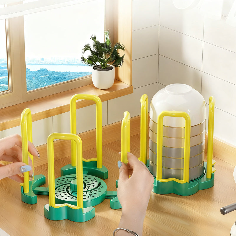 Expandable plastic dish drying rack