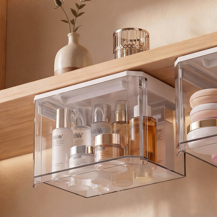 Drawer storage box, transparent