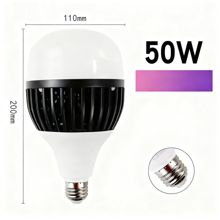 LED ball lamp E27, 50–200 W