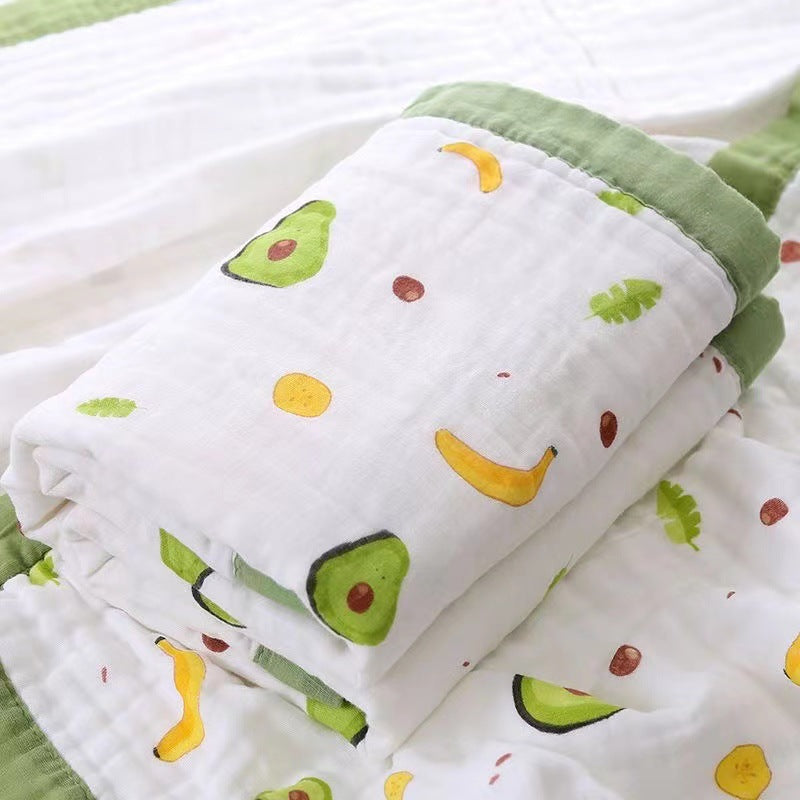 Cotton bath towel, 4-ply, with patterns