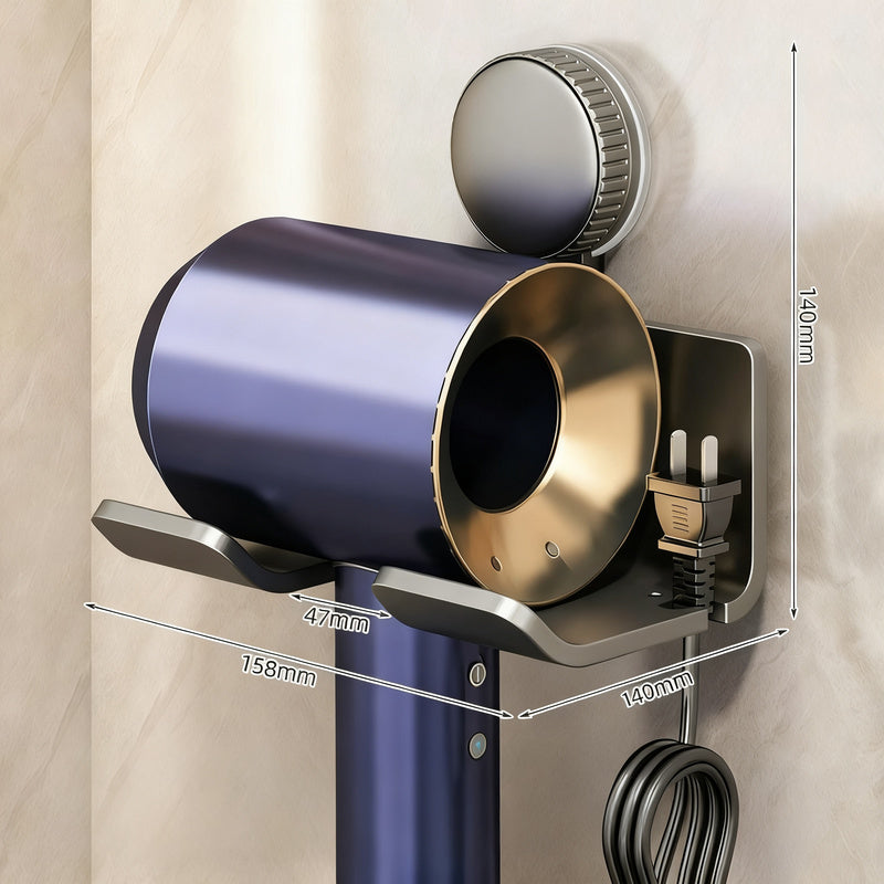 Suction cup holder for hair dryer