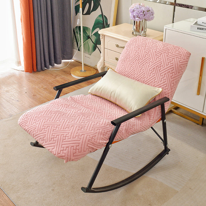 Elastic lounge chair cover, solid color, single seat