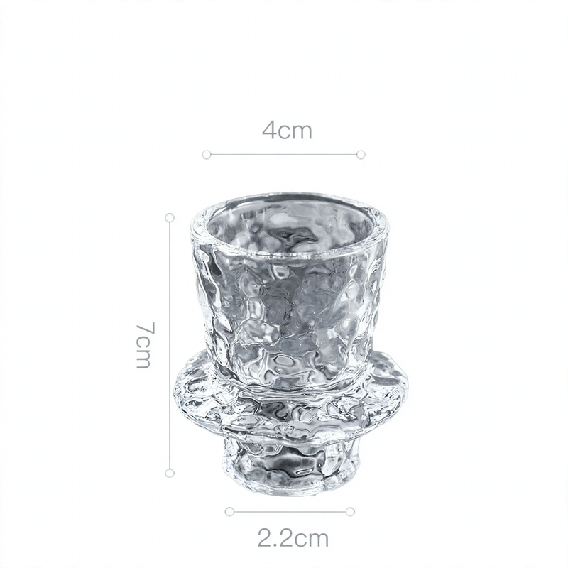 Crystal Glass Candle Holder in Green