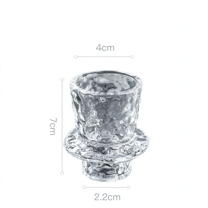 Crystal Glass Candle Holder in Green