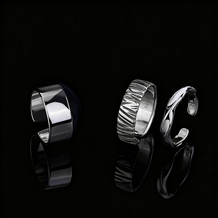 Open ring, adjustable, zinc alloy